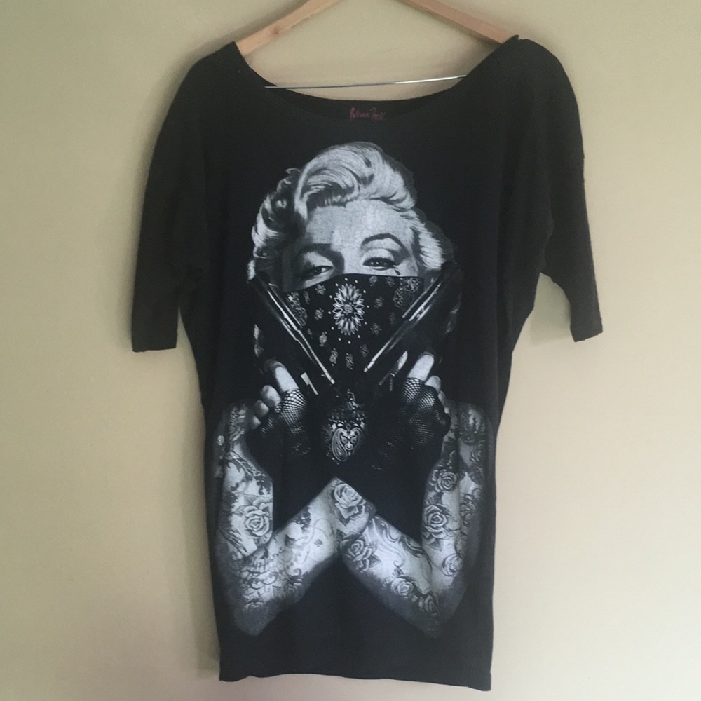 Vintage Patricia Field Gangster Marilyn Monroe Tshirt Dress